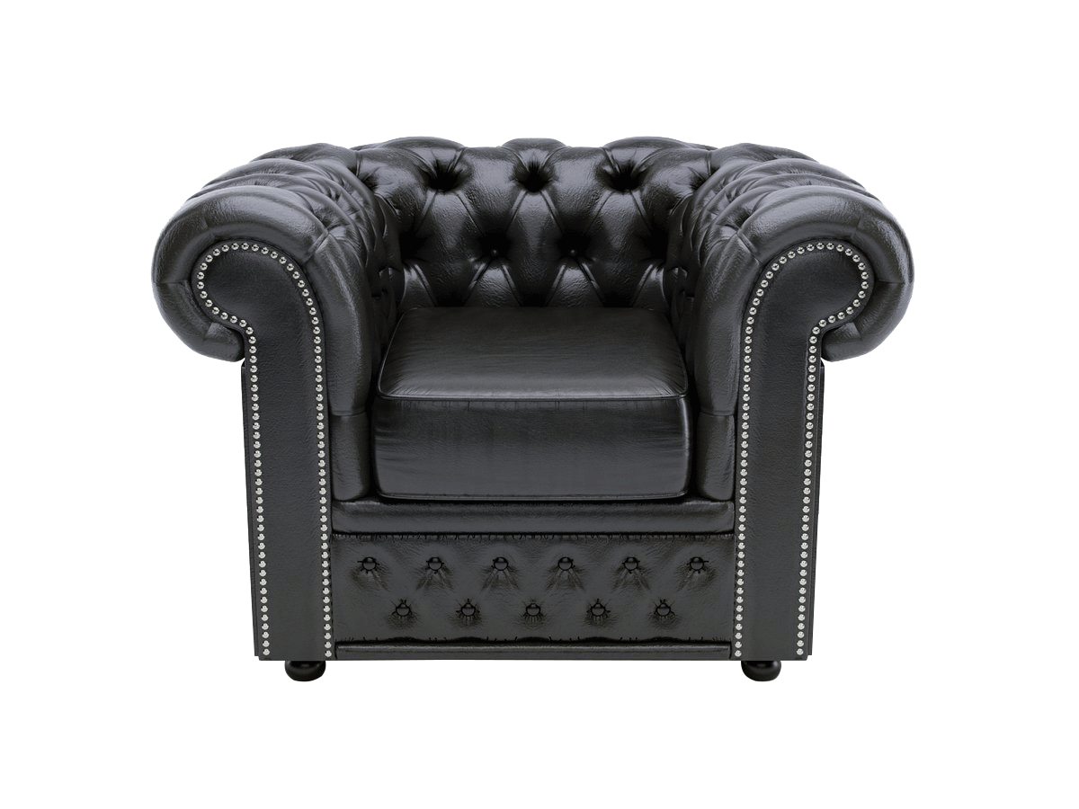 Sillón Chesterfield 1 Cuerpo Cuero 100% Vacuno Esfume