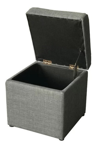 Puff Baúl Cuadrado Lino Antidesgarros