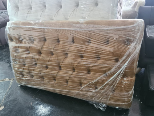 Respaldo Sommier Capitone Colgante 2 plazas Pana Antimanchas