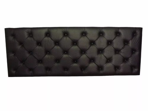 Respaldo Sommier Capitone Colgante 2 Plazas Ecocuero