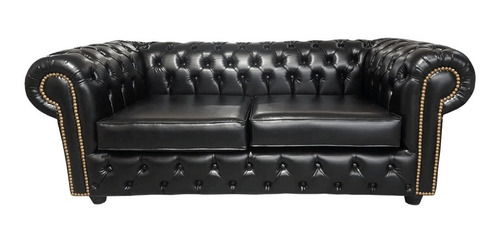Sillón Chesterfied Dos Cuerpos Cuero 100% Vacuno
