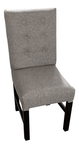 	Conjunto de jardín 5 plazas de poliéster gris/negro ROVIGO