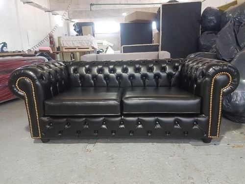 Sillón Chesterfied Dos Cuerpos Cuero 100% Vacuno