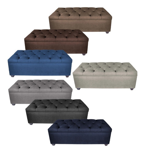 Puff Chesterfield Capitone 120x 50cm Ecocuero