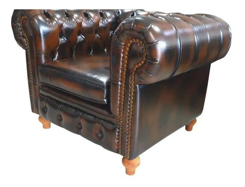 Sillón Chesterfield George III 1 Cuerpo Ecocuero