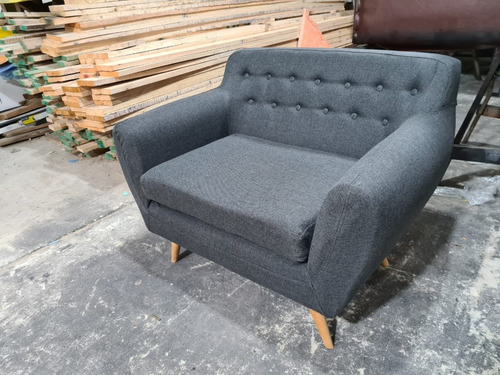 Sillón Sofá Nórdico Racknar 1 Cuerpo Lino Antidesgarros