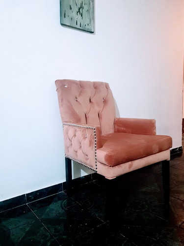 Silla Vestida Tristan Botones tipo Diamante Pana Antimanchas