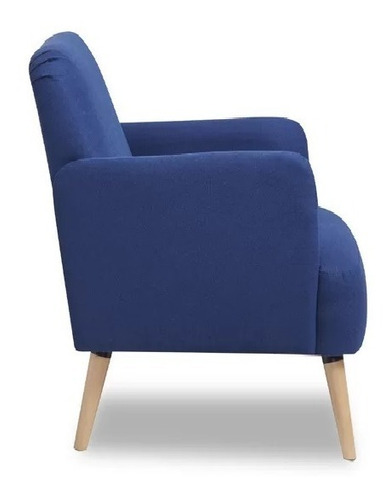 Sillón Sofá Nórdico Vintage Emery 1 Cuerpo Lino Antidesgarros