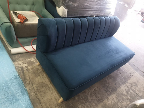 Sillón Marte Respaldo Acanalado 2 Cuerpos Pana Antimancha