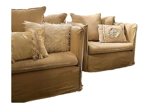 Sillón Ghost Francés 1 Cuerpo con Funda Tussor