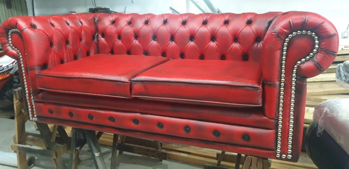 Sillón Chesterfield Para Exterior 2 Cuerpos Ecocuero