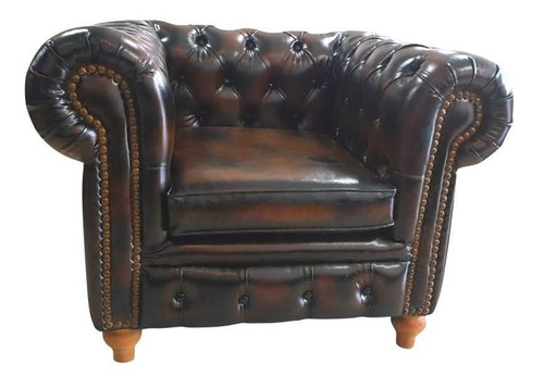 Sillón Chesterfield George III 1 Cuerpo Ecocuero