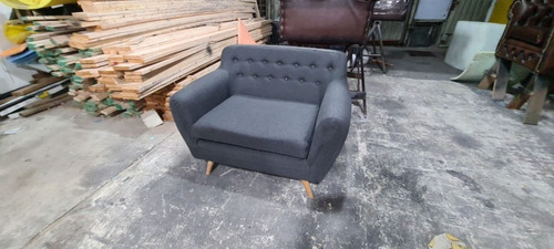 Sillón Sofá Nórdico Racknar 1 Cuerpo Lino Antidesgarros