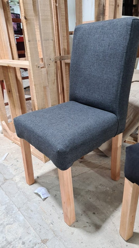 Combo 6 Sillas Comedor Pana Antimanchas