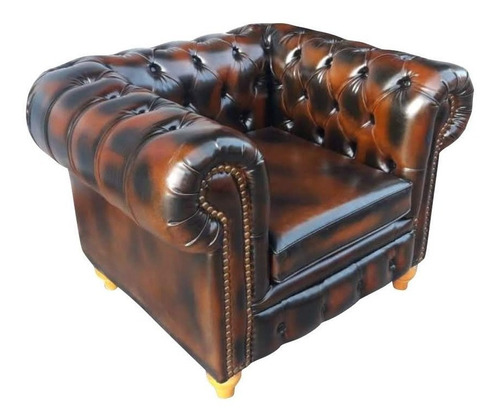 Sillón Chesterfield George III 1 Cuerpo Ecocuero