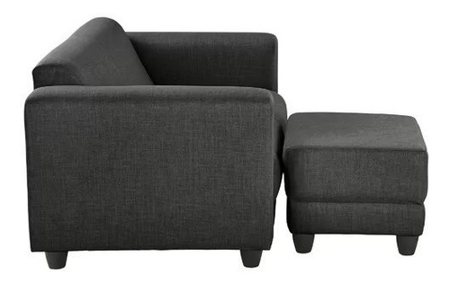 Sillón Sofá Moderno 2 Cuerpos + Puff Pana Antimanchas