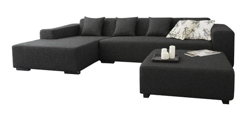 Esquinero Eliseo 3 Cuerpos + Puff Pana Antimanchas