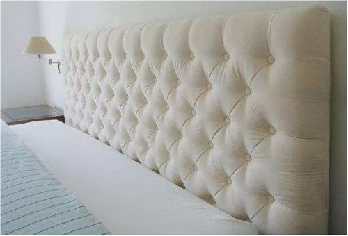 Respaldo Sommier Capitone Colgante 2 Plazas Pana Antimancha