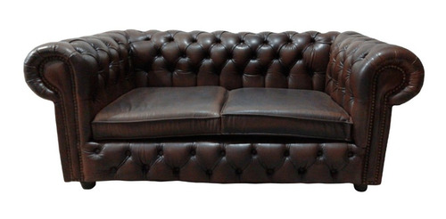 Sillón Chesterfield Eduardo V Dos Cuerpos Ecocuero