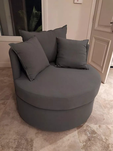 Sillón Ghost Love Circular 1 Cuerpo Con Funda Tussor