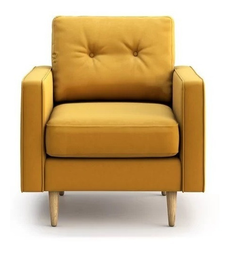 Sillón Sofá Ébano 1 Cuerpo Pana Antimancha