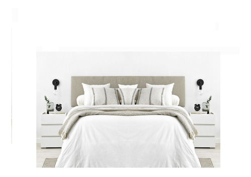 Respaldo Sommier Iroko Liso Con Tachas 140cm X 120cm Lino Anti-Desgarro