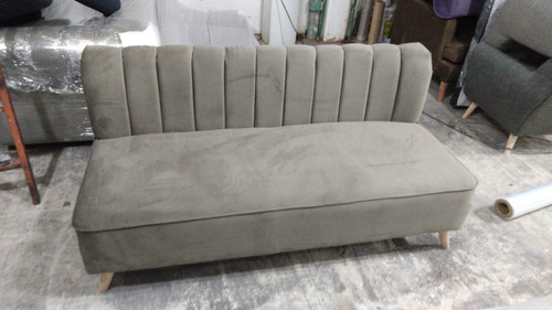 Sillón Marte Respaldo Acanalado 2 Cuerpos Pana Antimancha