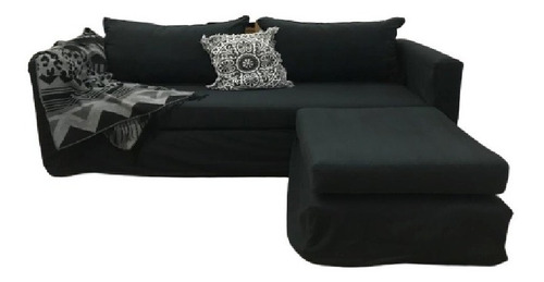 Combo Sillon Ghost 2 Cuerpos + Puff Todo en Funda Tussor