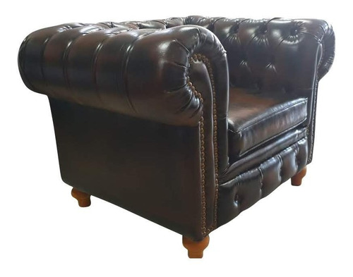Sillón Chesterfield George III 1 Cuerpo Ecocuero