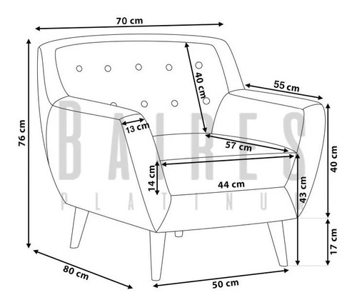 Combo Dos Sillones Nordiquitos Vintage 1 Cuerpo Lino Antidesgarro