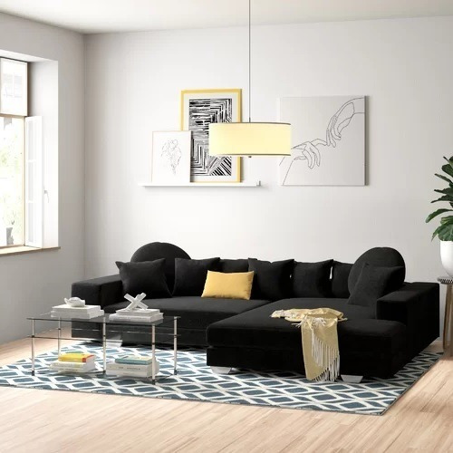 Sillón Esquinero Familiar Priamo 2,95mts X 2mts Pana Antimancha