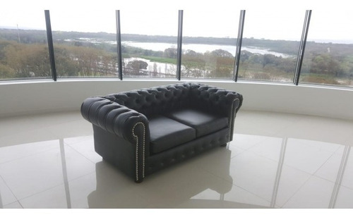 Combo Chesterfield Jorge V Sillón 2 Cuerpos + Sofá 1 Cuerpo Ecocuero