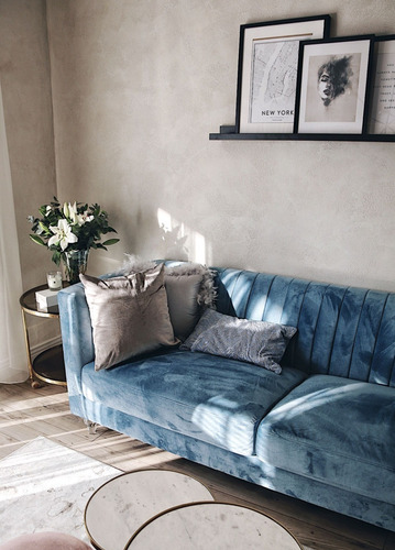 Sillón Priamo Acanalado 3 Cuerpos Priamo Pana Antimancha