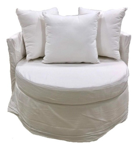 Sillón Ghost Love Circular 1 Cuerpo Con Funda Tussor