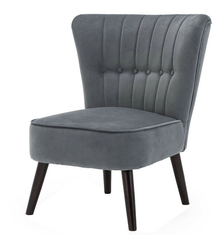 Silla Sillón Cody Con Respaldo Tapizado Capitoné Pana Antimancha