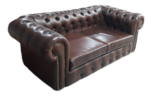 Sillón Chesterfield Eduardo V Dos Cuerpos Ecocuero