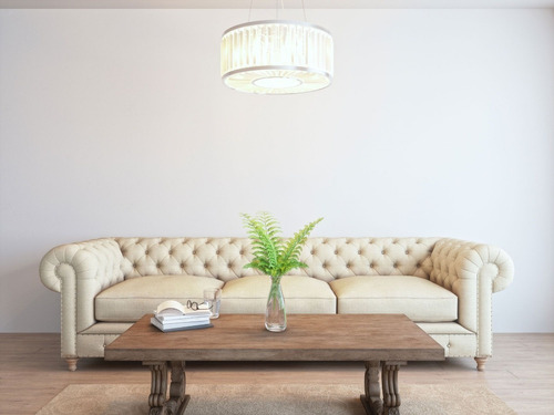 Sillón Chesterfield 3 Cuerpos Lino Antidesgarros