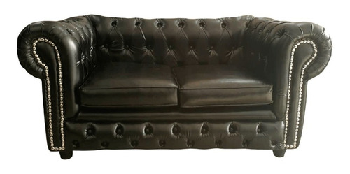 Sillón Chesterfied Dos Cuerpos Cuero 100% Vacuno