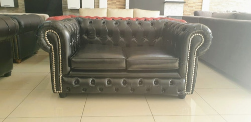 Sillón Chesterfied Dos Cuerpos Cuero 100% Vacuno