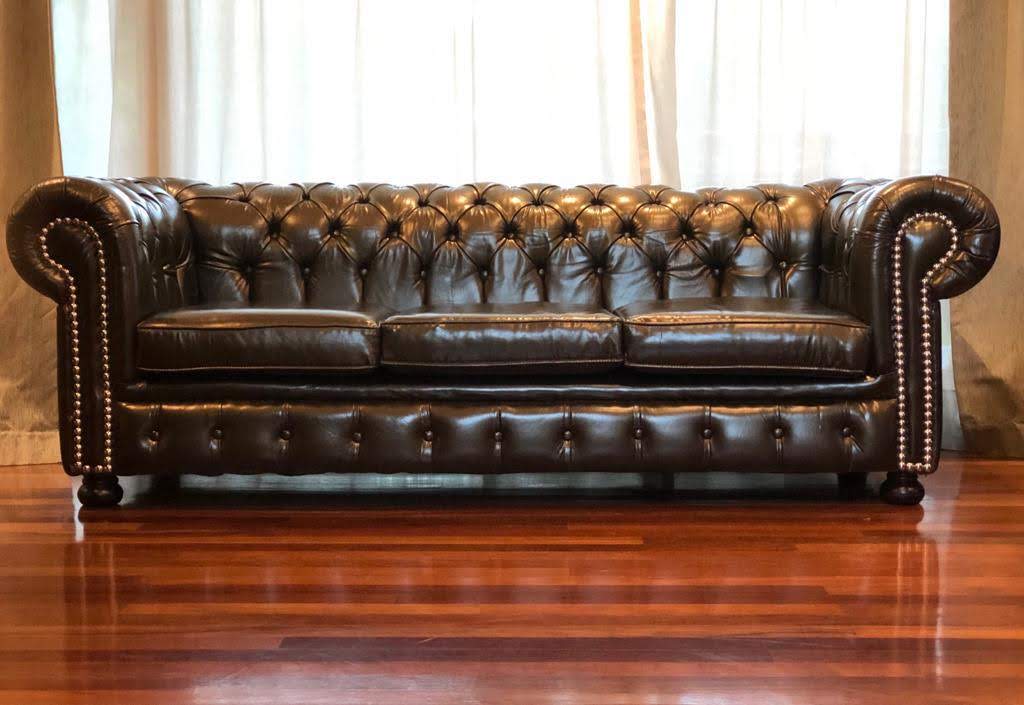 Sillon Chesterfield 3 Cuerpos Ecocuero