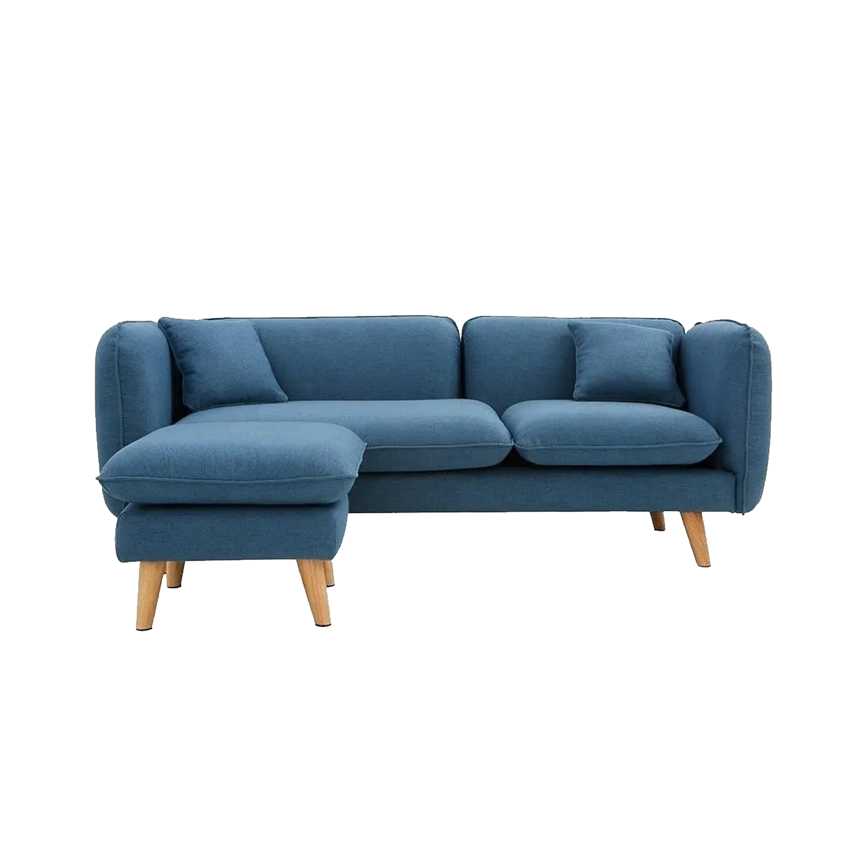 Sillón Sofa 3 Cuerpos Nordico Mod Mandarina + Puff