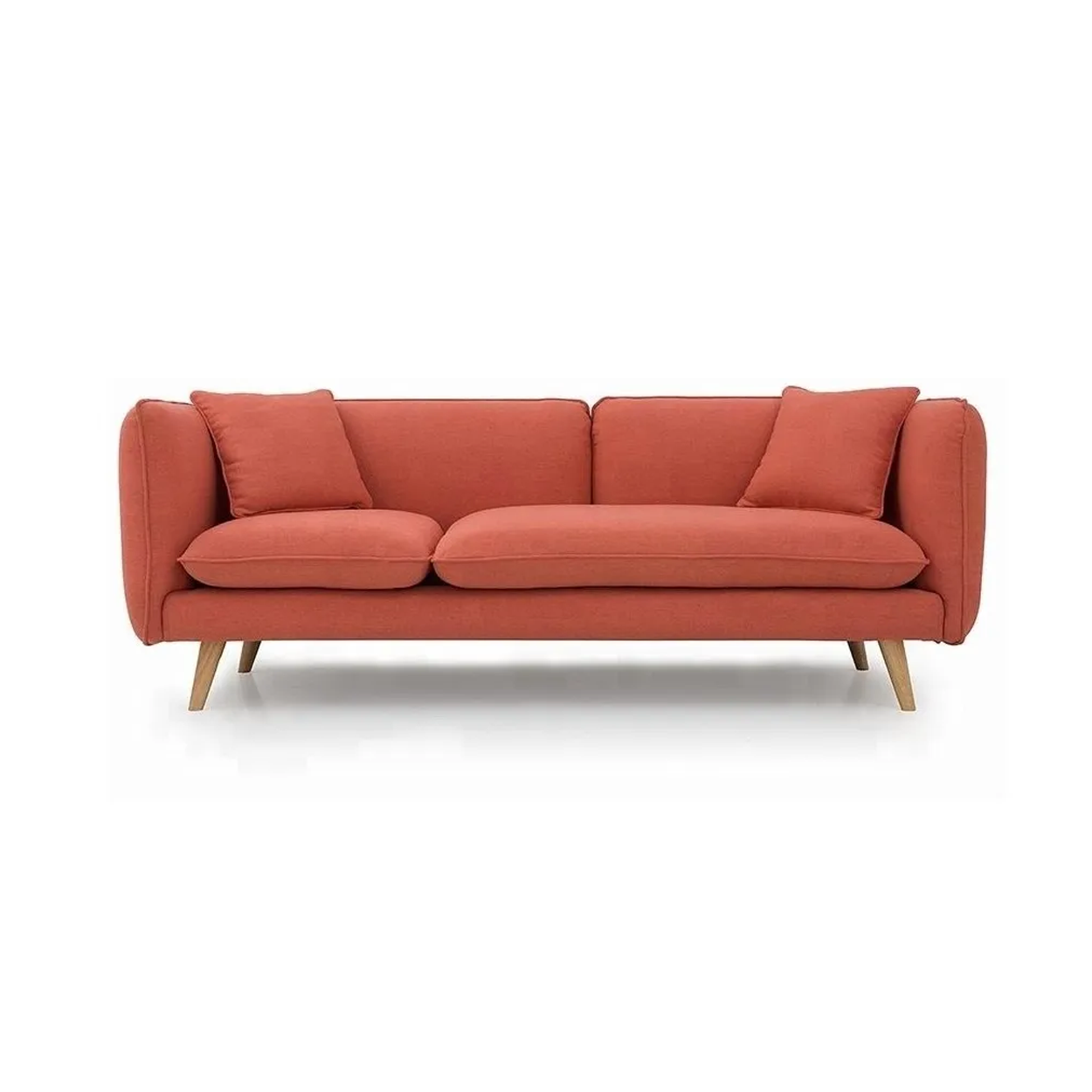 Sillón Sofá Nordico Mandarina 3 Cuerpos Lino Antidesgarros