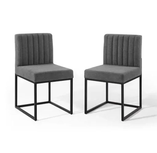 	Conjunto de jardín 5 plazas de poliéster gris/negro ROVIGO