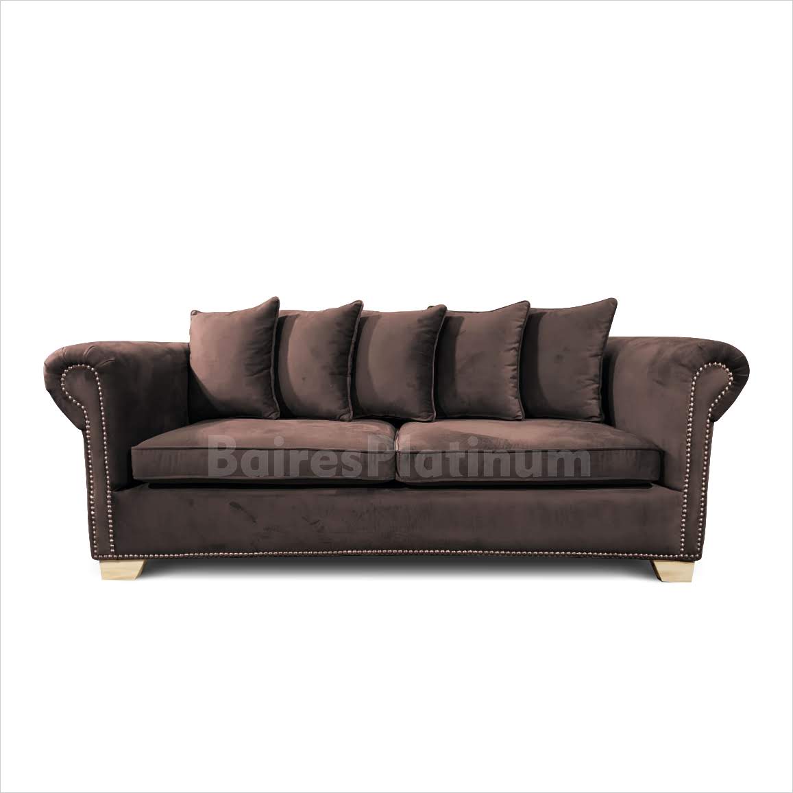 Sillón Vintage Cleopatra Confort 3 Cuerpos Pana Antimancha