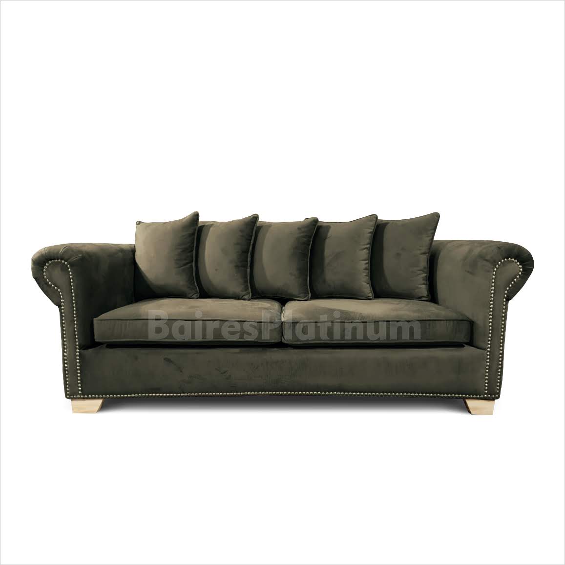 Sillón Vintage Cleopatra Confort 3 Cuerpos Pana Antimancha