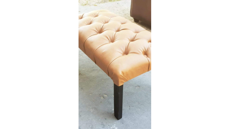Puff Banqueta Capitone 140 cm Ecocuero