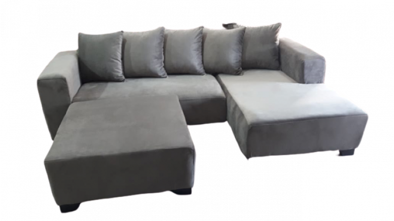 Esquinero Eliseo 3 Cuerpos + Puff Pana Antimanchas