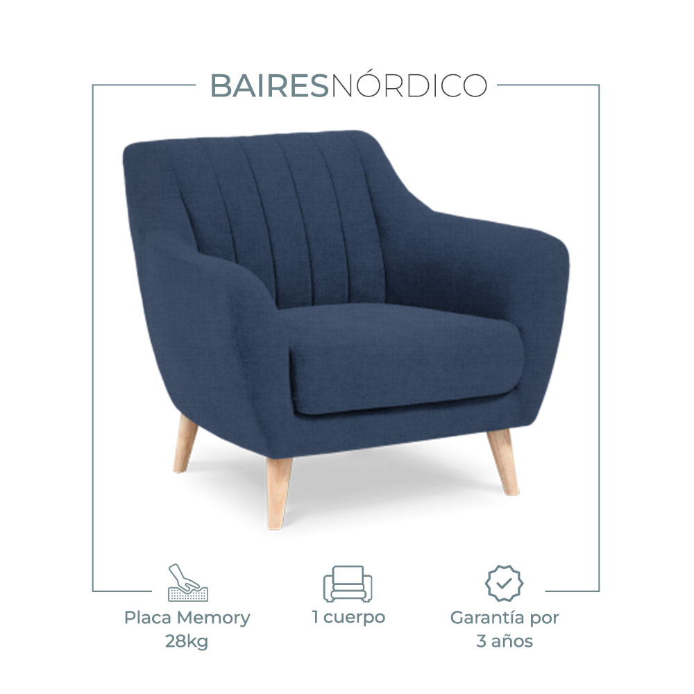 Sillón Nórdico Daven 1 Cuerpo