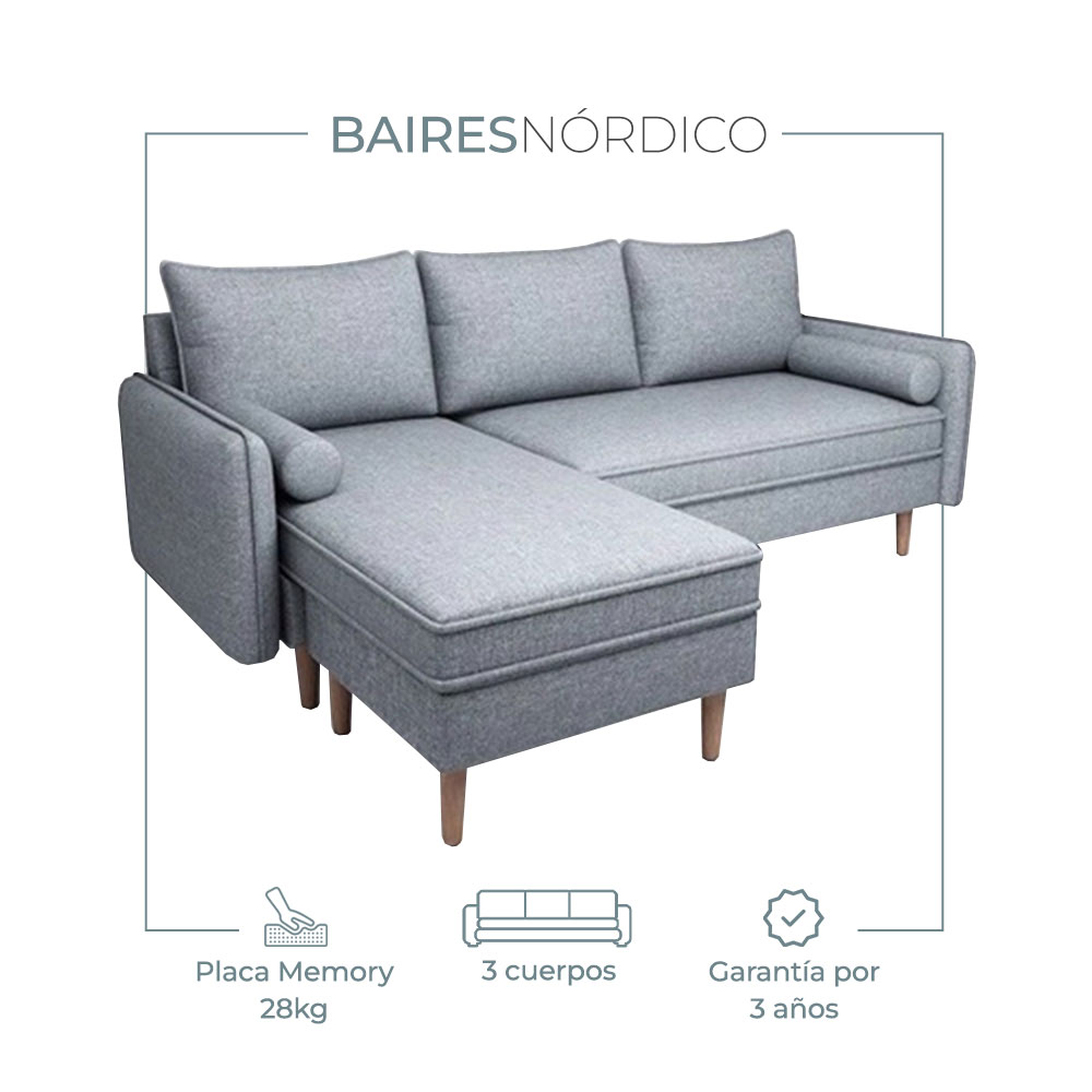 Esquinero Nórdico Vintage Sam 3 cuerpos Lino Antidesgarros